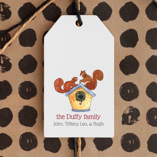 Buurvakantieeekhoorns Cadeaulabel