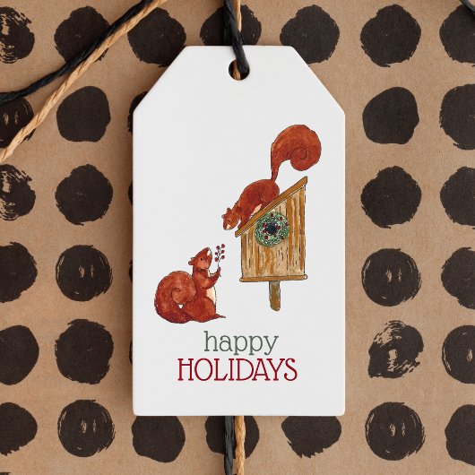 Buurvakantieeekhoorns Cadeaulabel