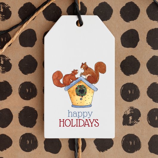 Buurvakantieeekhoorns Cadeaulabel