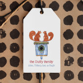 Buurvakantieeekhoorns Cadeaulabel