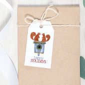 Buurvakantieeekhoorns Cadeaulabel