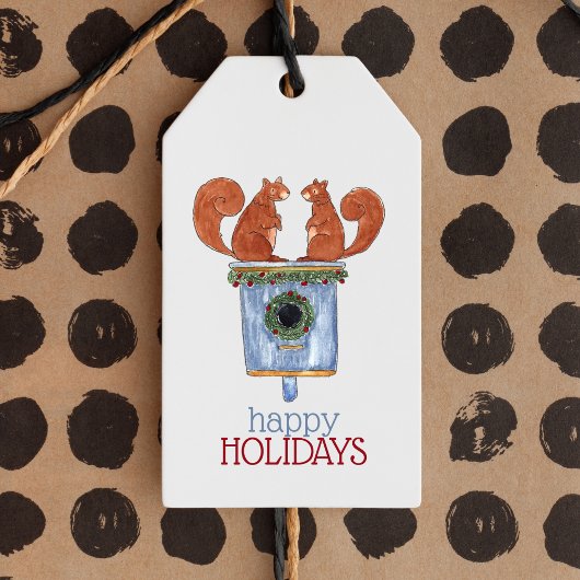 Buurvakantieeekhoorns Cadeaulabel