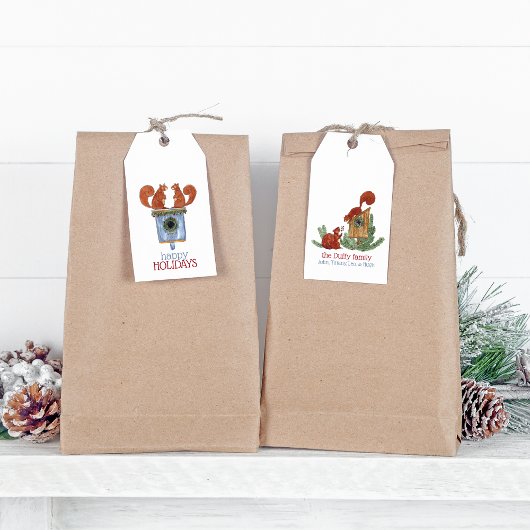 Buurvakantieeekhoorns Cadeaulabel