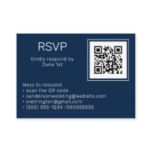 Buwende marineblauw RSVP Online QR Code Foto