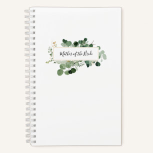 Buwmoeder van Bride Greenery Modern White Notitieboek
