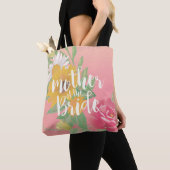 Buwmoeder van de Bride Flowers Gold Glitter Tote Bag (Dichtbij)