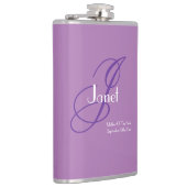 Buwmoeder van de bride Gift Cool Monogram Heupfles (Rechts)