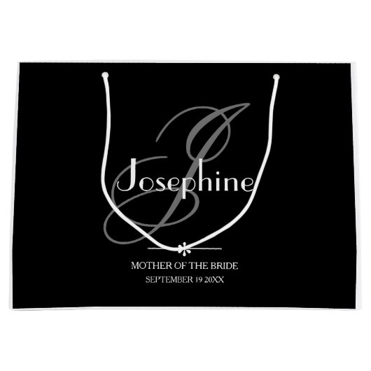 Buwmoeder van de bride Gift Elegant Monogram Groot Cadeauzakje (Voorkant)