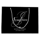 Buwmoeder van de bride Gift Elegant Monogram Groot Cadeauzakje (Achterkant)
