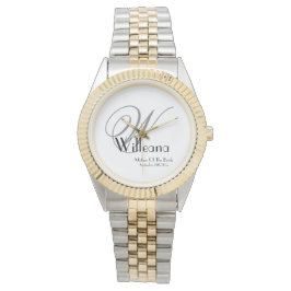 Buwmoeder van de Bride Gift Monogram Chic Horloge