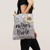 Buwmoeder van de Bride Lace Sunflower Wood Tote Bag (Dichtbij)