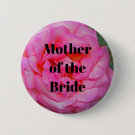 Buwmoeder van de Bride roze roodbloem Ronde Button 5,7 Cm (Voorkant)