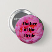 Buwmoeder van de Bride roze roodbloem Ronde Button 5,7 Cm (Voorkant /achterkant)