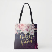 Buwmoeder van de Groom Floral Paarse Lichten Tote Bag (Voorkant)