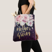 Buwmoeder van de Groom Floral Paarse Lichten Tote Bag (Dichtbij)