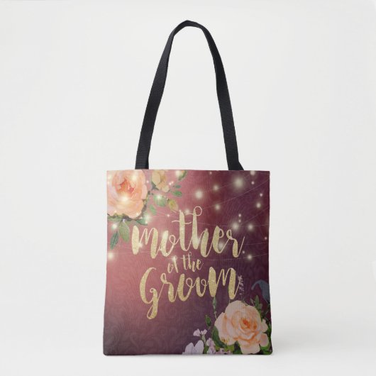Buwmoeder van de Groom Floral String Lights Tote Bag (Voorkant)