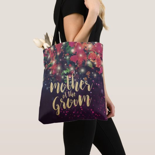 Buwmoeder van de Groom Floral String Lights Tote Bag (Dichtbij)