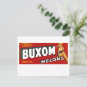 Buxom Mellons Briefkaart (Staand voorkant)