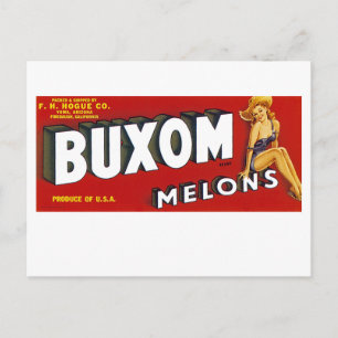 Buxom Mellons Briefkaart