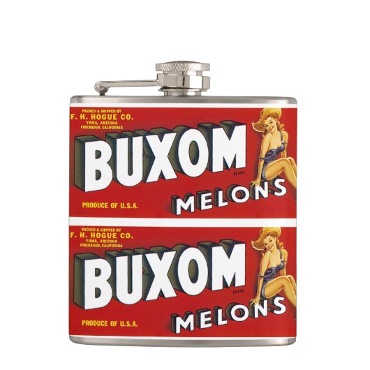 Buxom Mellons Heupfles (Voorkant)