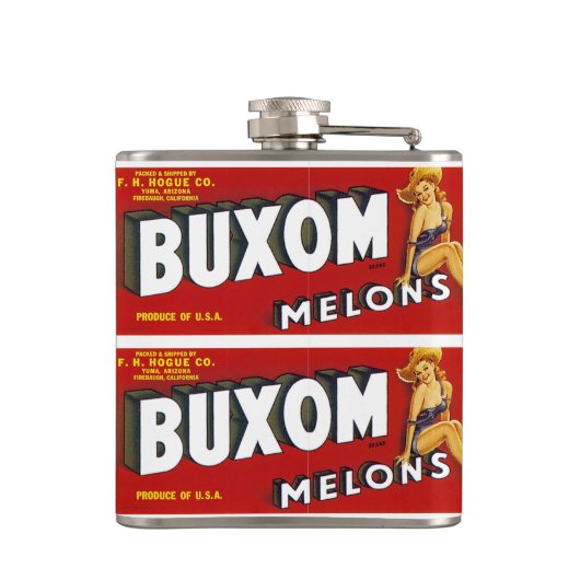 Buxom Mellons Heupfles (Achterkant)