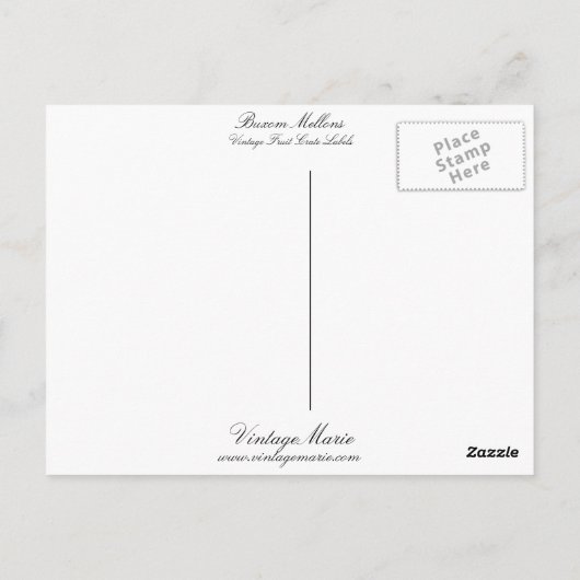 Buxom Melons Briefkaart (Achterkant)