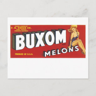 Buxom Melons Briefkaart