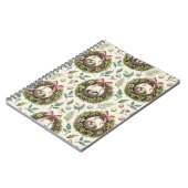 Buxus Paas Krans Roze Strik met Ei Notitieboek (Linkerzijde)