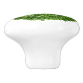 Buxusgroene krans  keramische knop (Zijkant)