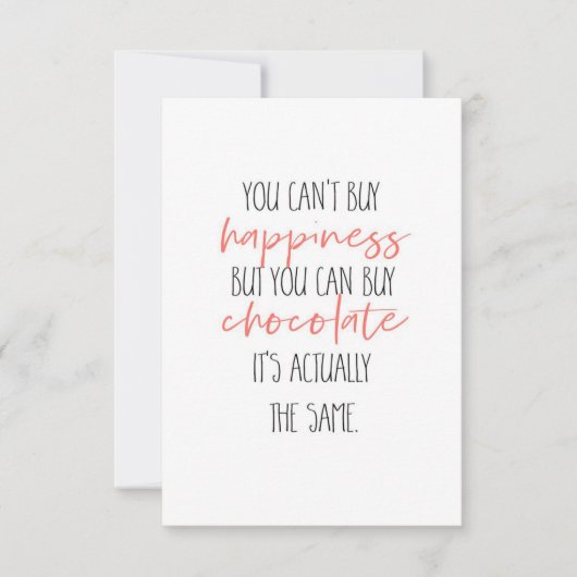 Buy Chocolate RSVP Kaartje (Voorkant)