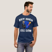 BUY HIGH SELL LOW - Stonk Man WSB Meme Stock T-shirt (Voorkant volledig)