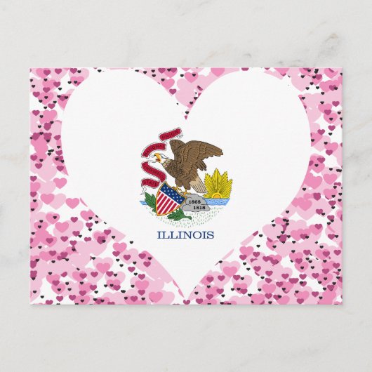 Buy Illinois Flag Briefkaart (Voorkant)
