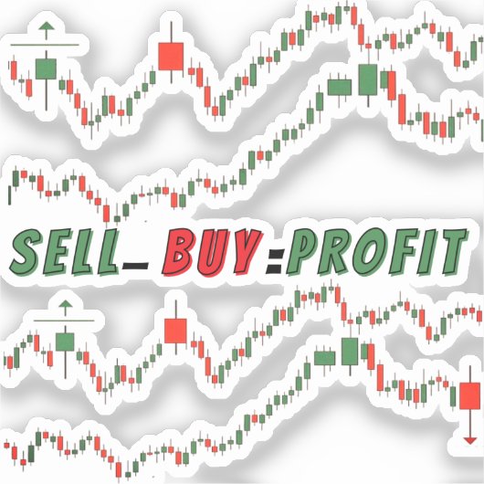 Buy Low Sell High – Elite Trader Vinyl Sticker  (Voorkant)