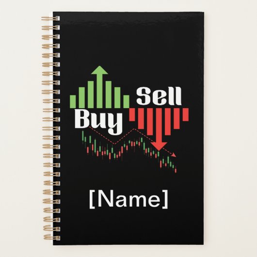 Buy Sell Stock Market Trading Chart Tee Planner (Voorkant)