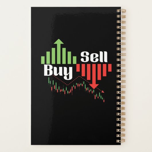 Buy Sell Stock Market Trading Chart Tee Planner (Achterkant)