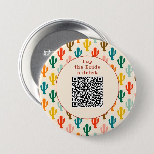 Buy the Bride a Drink QR Code Button (Voorkant /achterkant)