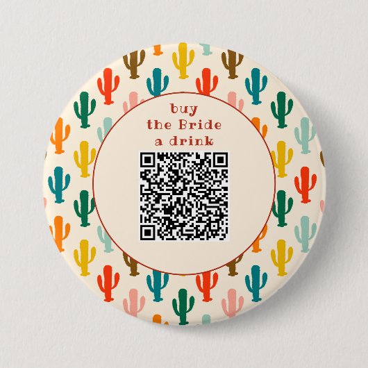 Buy the Bride a Drink QR Code Button (Voorkant)