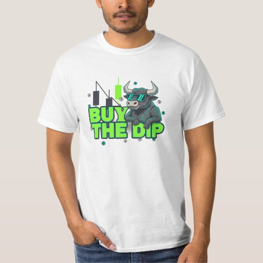 Buy The Dip Crypto Bull T-shirt (Voorkant)