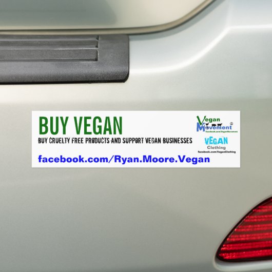 BUY VEGAN BUMPERSTICKER (Op auto)