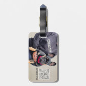 BuyDoggyStyle de Fotoscannable QR Code Bagagelabel (Achterkant verticaal)