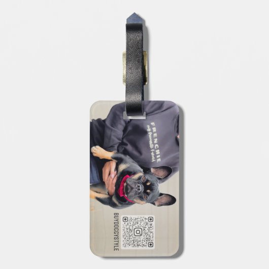 BuyDoggyStyle de Fotoscannable QR Code Bagagelabel (Achterkant verticaal)