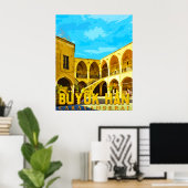 Büyük Han Cyprus - Grote Inn caravansarai geschenk Poster (Thuiskantoor)