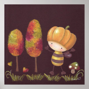 Buz-buz neemt een herfst Poster