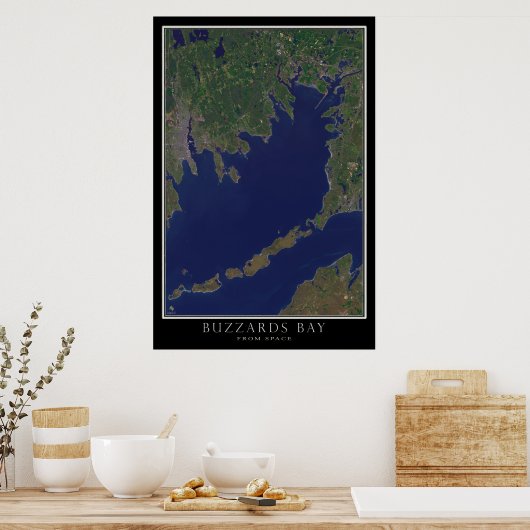 Buzards Bay Massachusetts van Space Satellite Ma Poster (Keuken)