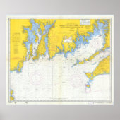  Buzards Bay, Vineyard Map Sound Poster (Voorkant)
