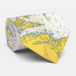 Buzards Bay, Vineyard Sound Map Stropdas