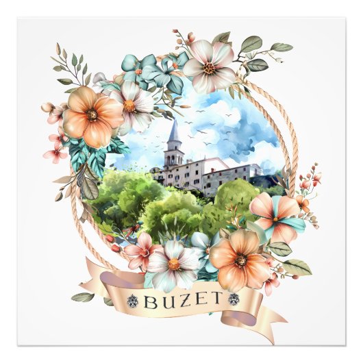 Buzet Croatia Foto Afdruk (Voorkant)