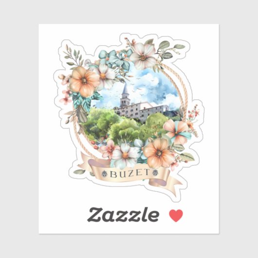 Buzet Croatia Sticker (Vel)