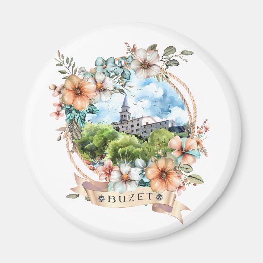 Buzet Kroatië Magneet (Voorkant)