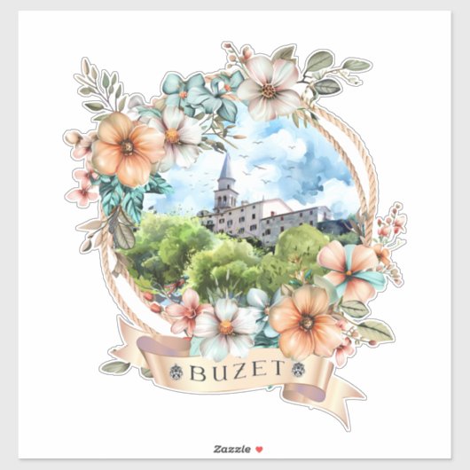 Buzet Kroatië Sticker (Vel)